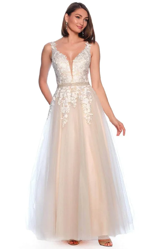 Dave & Johnny Bridal 10246W - Embroidered Tulle Bridal Gown