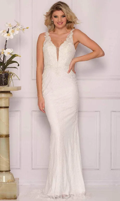 Dave & Johnny Bridal A10311 - Sleeveless Laced Bridal Gown