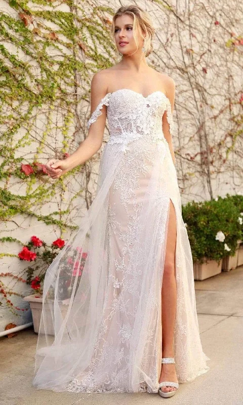 Nox Anabel E441 - Sweetheart Floral Lace Bridal Gown