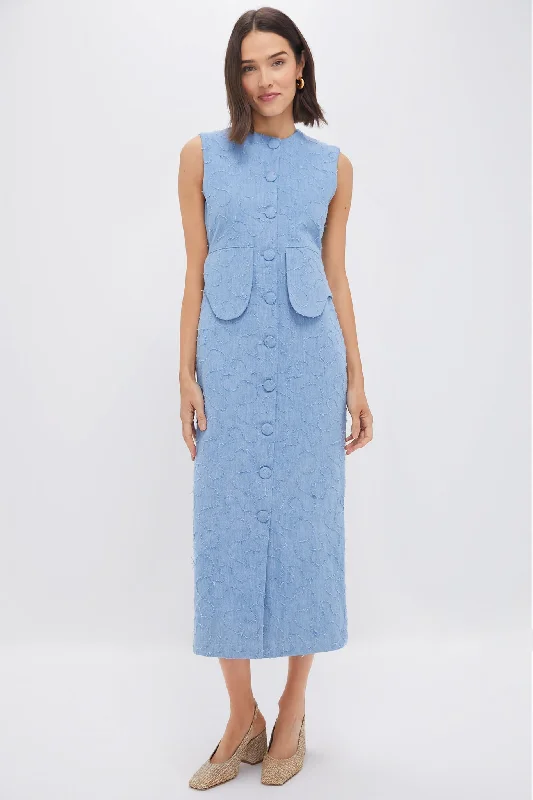 Washed Blue Laetitia Line Denim Dress