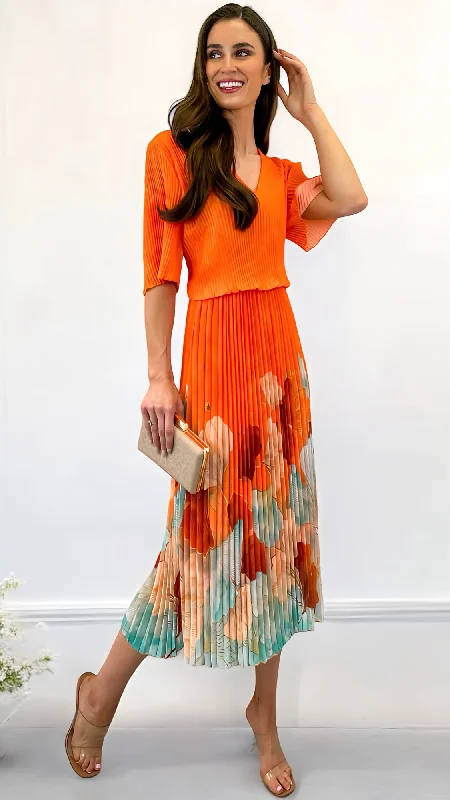 4-A1755 Mandy Orange Loose Top Dress