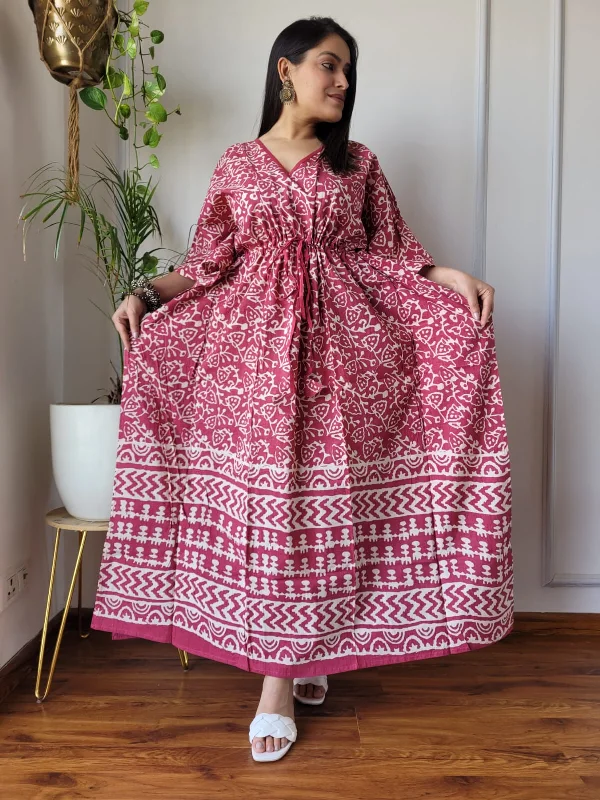 Exclusive New  Added Hand Block printed KAFTAN 🔸️Authentic PRINT, with natural colours.