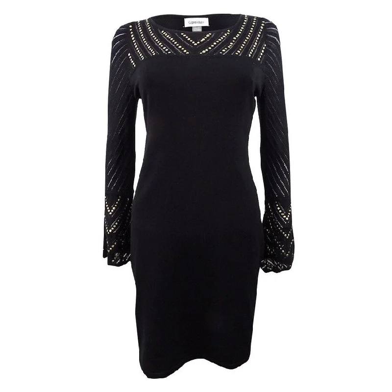 Calvin Klein Women's Studded Sweater Dress