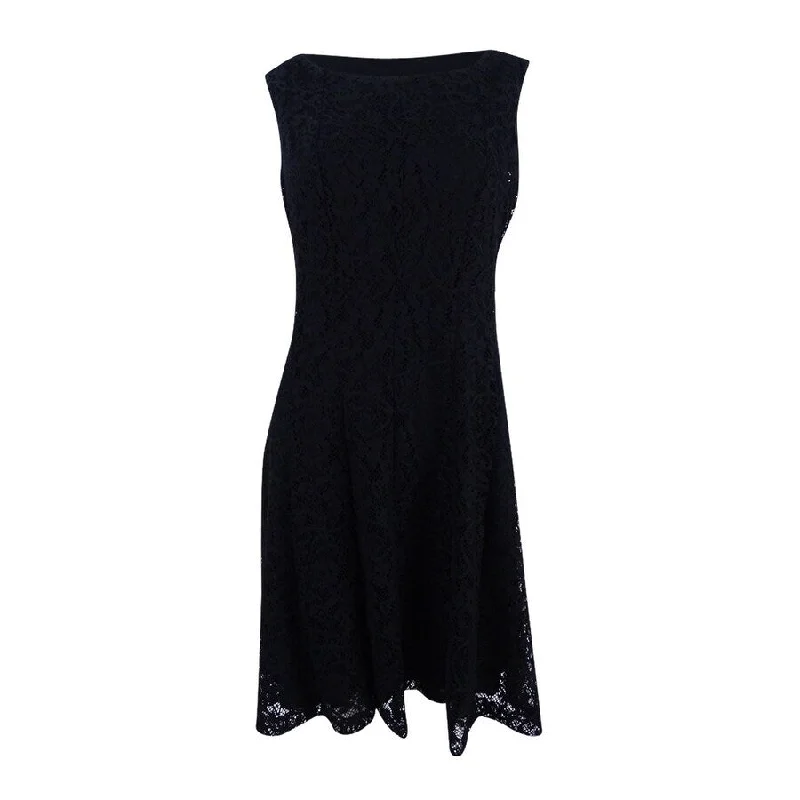 Connected Women's Sleeveless Lace A-Line Dress