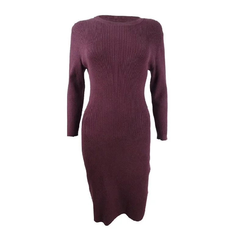 DKNY Women's Knit Sheath Dress (S, Cabarnet)