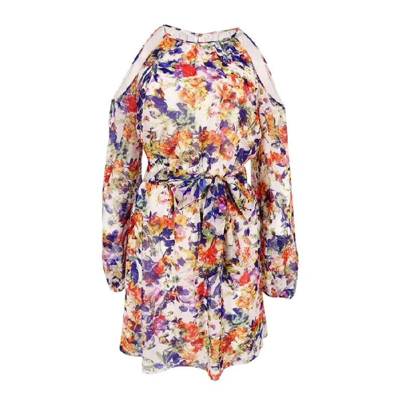 GUESS Women's Fit & Flare Floral-Print Dress