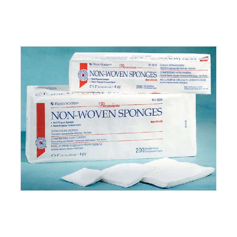 [WINTER] HS Sponge Non-Woven Premium Gauze 4x4" 4 Ply Non-Sterile 200/Pack