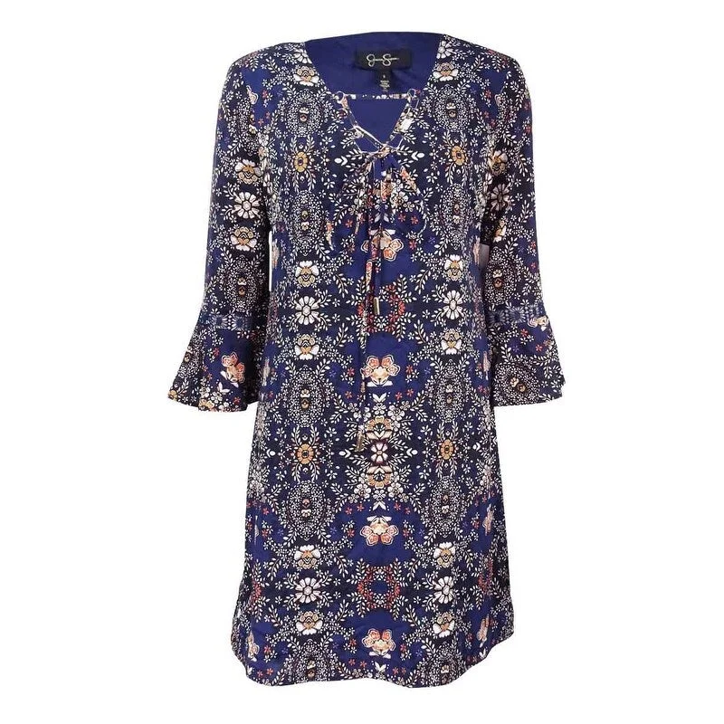 Jessica Simpson Women's Printed Peasant Dress