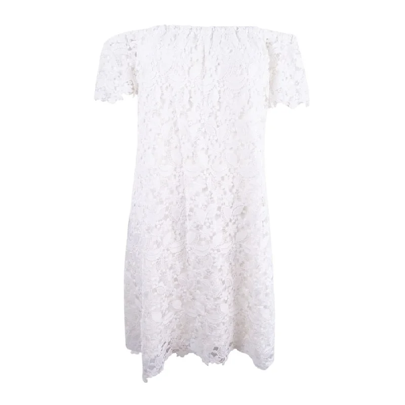 Lauren by Ralph Lauren Women's Lace Off-Shoulder Dress