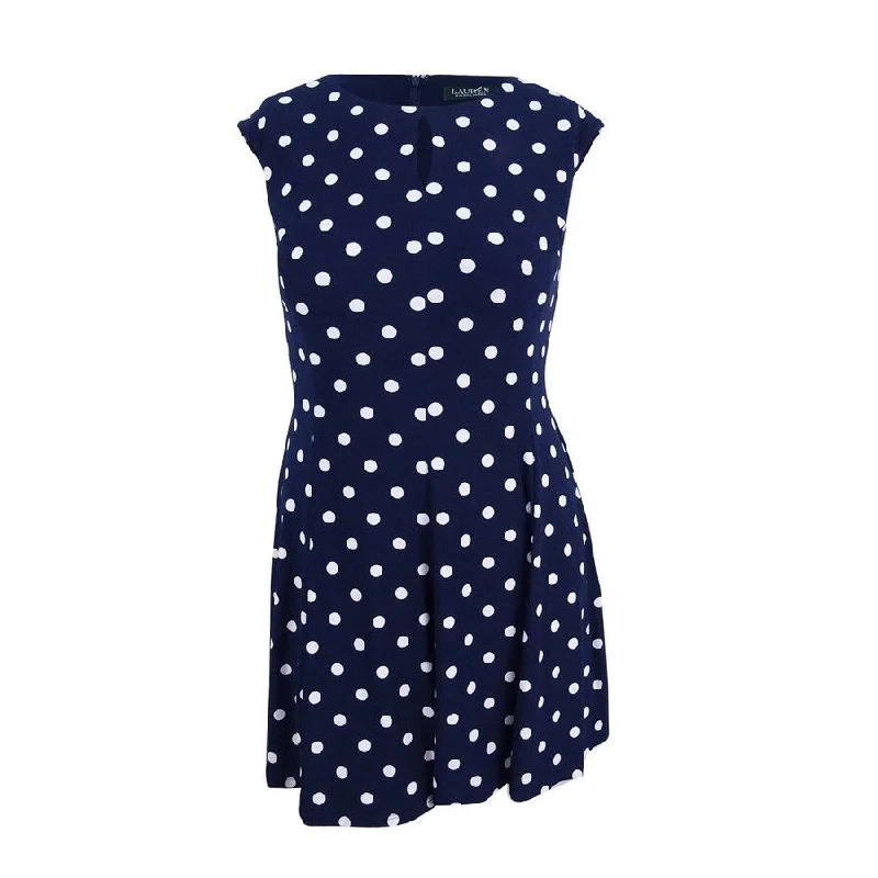 Lauren by Ralph Lauren Women's Polka Dot Jersey Dress