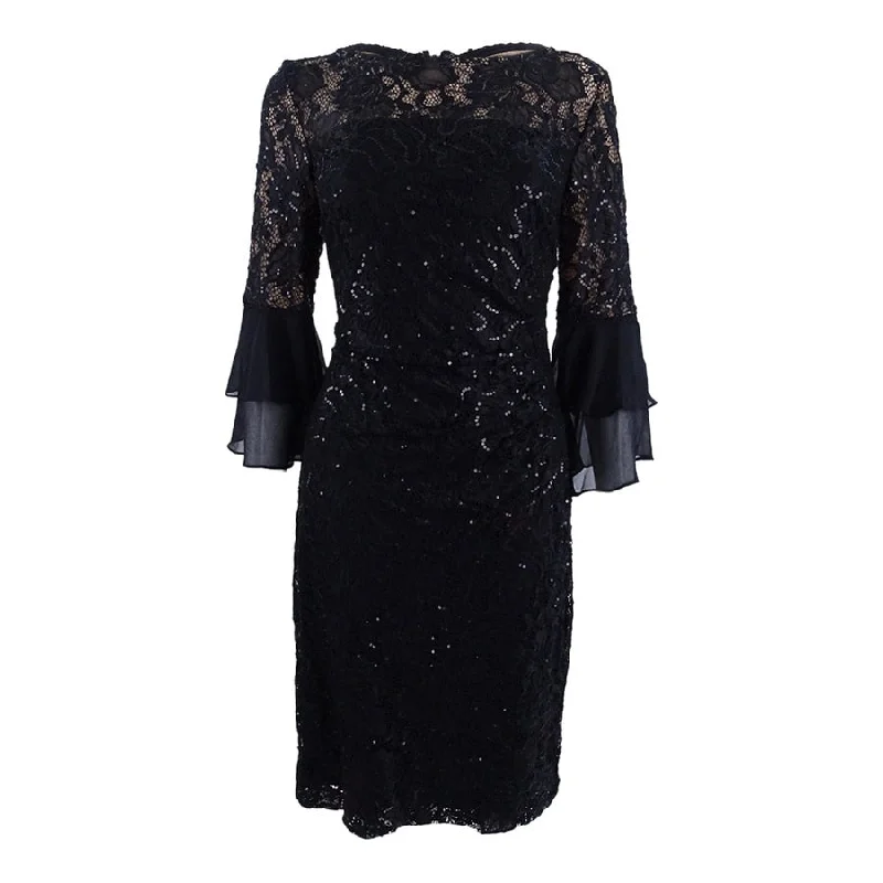 Lauren by Ralph Lauren Women's Sequined Lace Dress