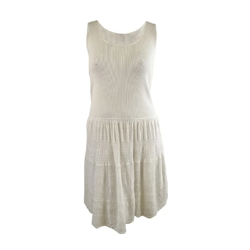 Lauren Ralph Lauren Women's Jersey Sleeveless Dress (XXL, White)