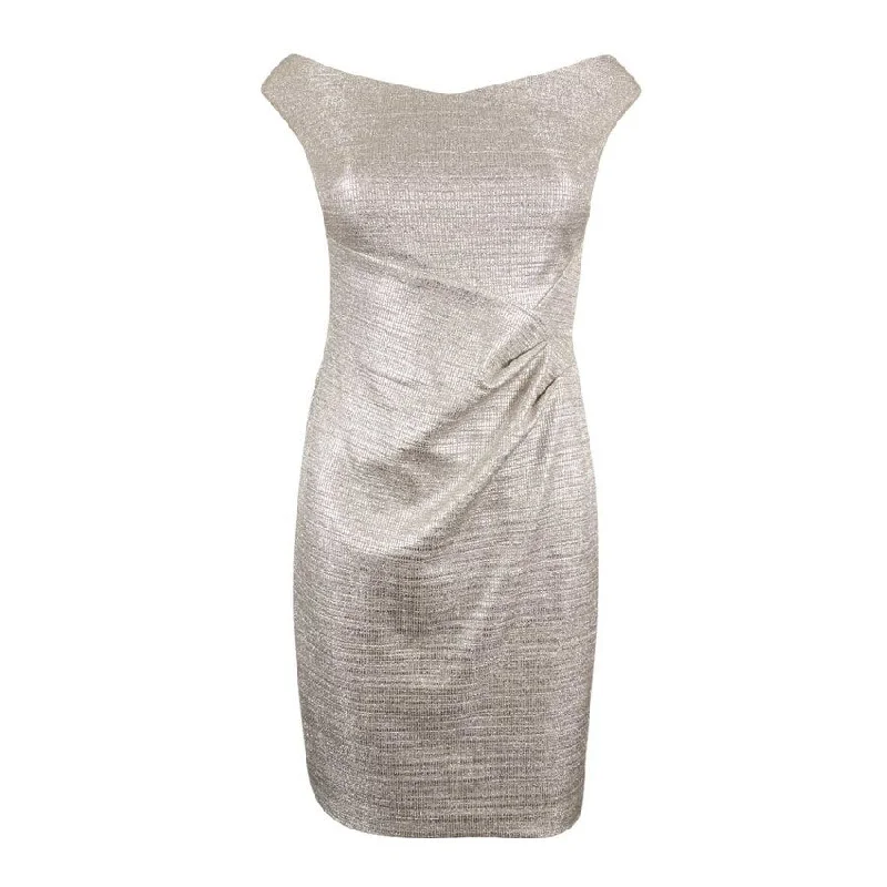 Lauren Ralph Lauren Women's Metallic Foil Sheath Dress