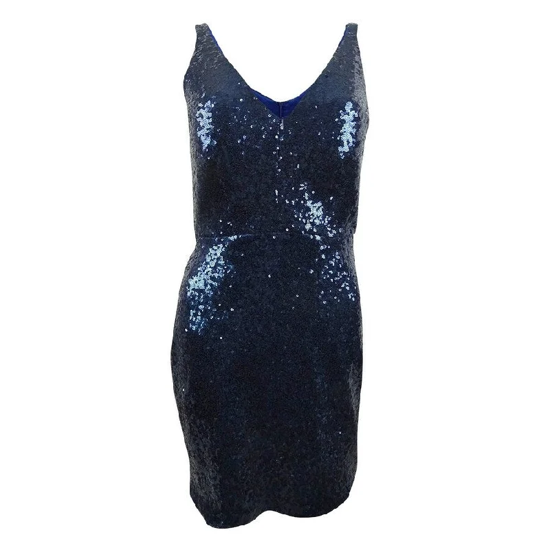 Nightway Women's V-Neck Sequined Sheath Dress