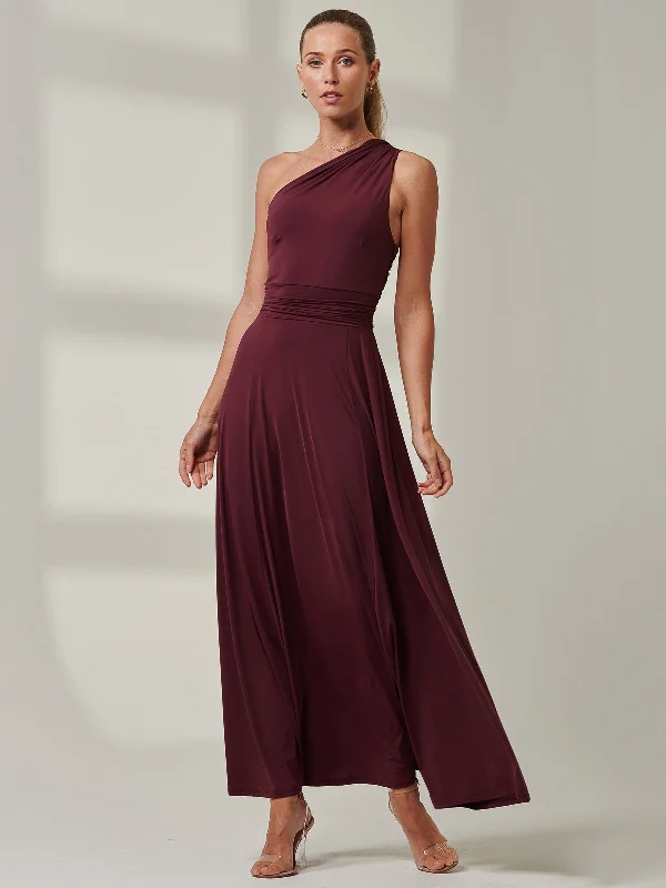 Sample Sale - One Shoulder Jersey Dress, Mauve