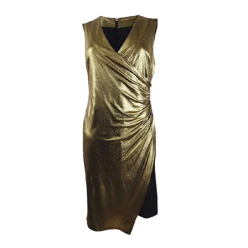 Tommy Hilfiger Women's Metallic Jersey Wrap Dress