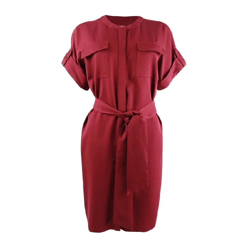 Trina Turk Women's Boyant Belted Shirtdress (2, Chianti)