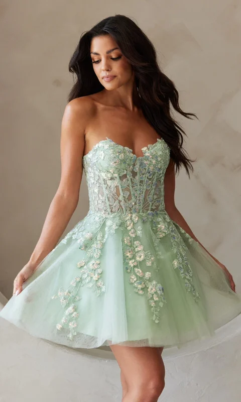 Short Homecoming Dress BZ9024S by Amelia Couture