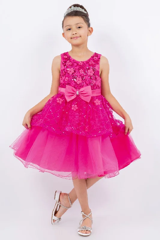 Girls Short Sequin Applique Dress by Cinderella Couture 9131