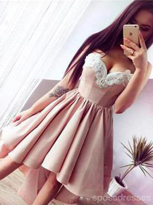 High Low Sweetheart Cheap Homecoming Dresses 2018, CM423