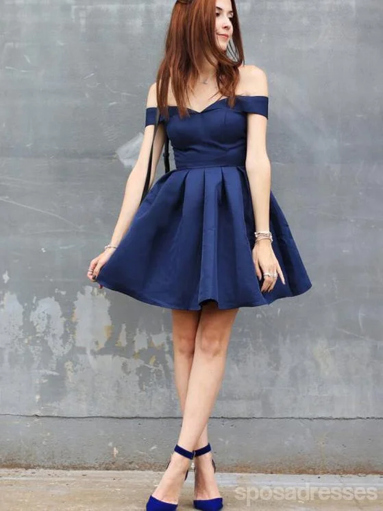 Off Shoulder Simple Cheap Short Homecoming Dresses Online, CM629