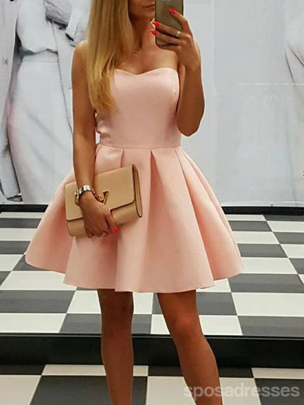 Sweetheart Pink Strapless 2018 Homecoming Dresses Under 100, CM409