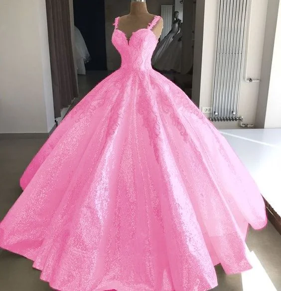 Elegant Ball Gown Pink Dress For Women Evening Gowns     S3054