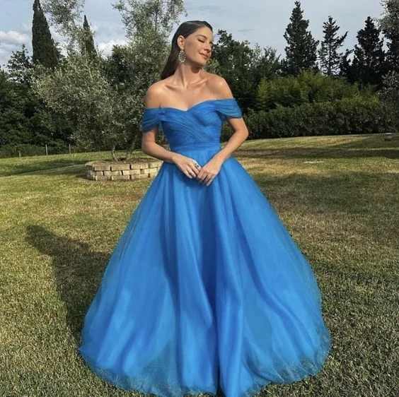 Long Prom Dresses 2023 Blue Long Evening Gowns Formal Dress     S2329