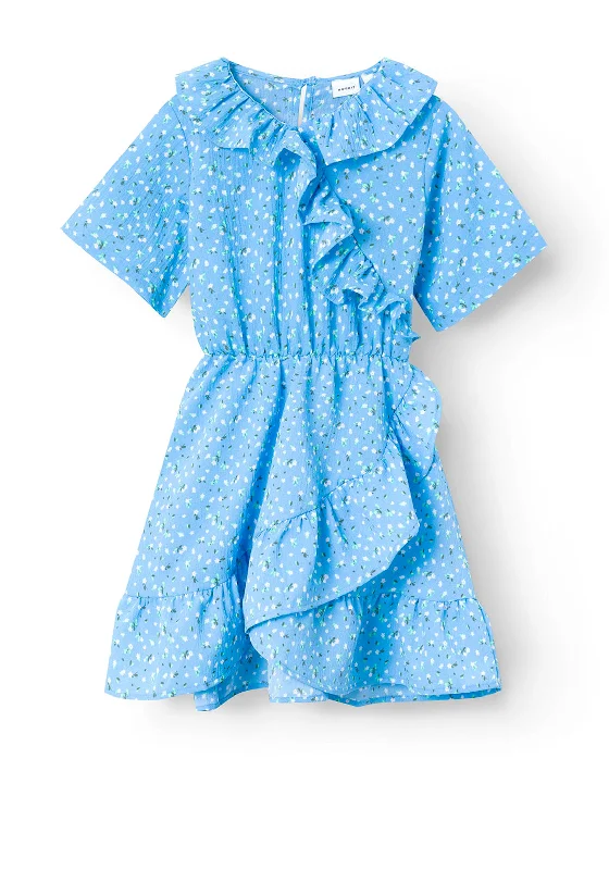 Name It Kid Girl Faninna Short Sleeve Wrap Dress, All Abroad