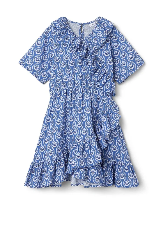 Name It Kid Girl Fammina Short Sleeve Dress, Ebb and Flow