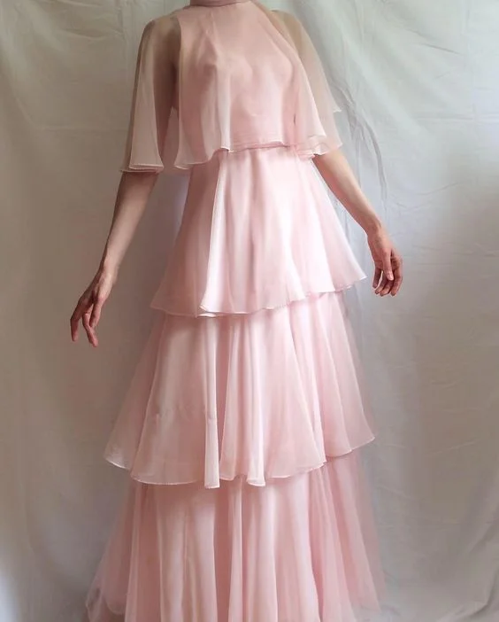 Pink tulle prom dress, formal dresses, pink party dress     S2862