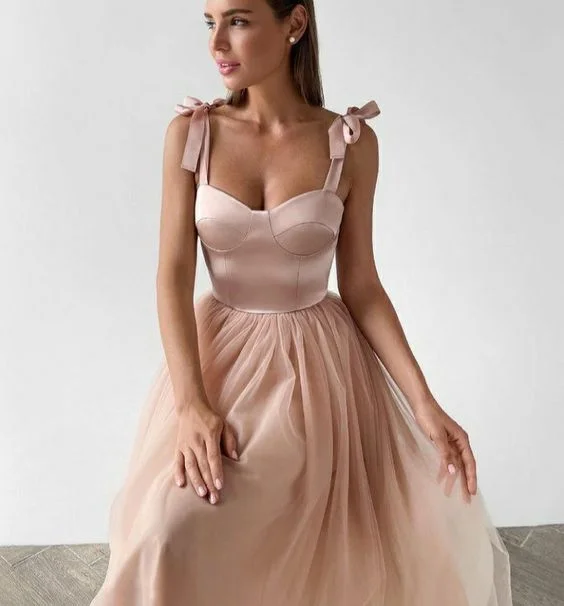 Simple Pink Party Dress, Prom Dress    S2594