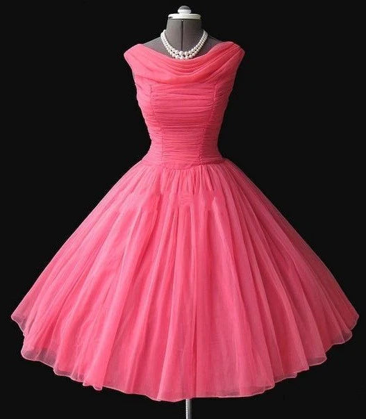 Watermelon Prom Dress 50s Prom Dress Vintage Prom Dress Ball Gown Prom Dress     S2553