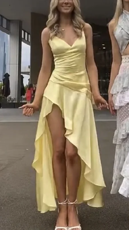 Yellow Prom Dresses,Evening Gown,Party Dresses,Formal Dress      S3490