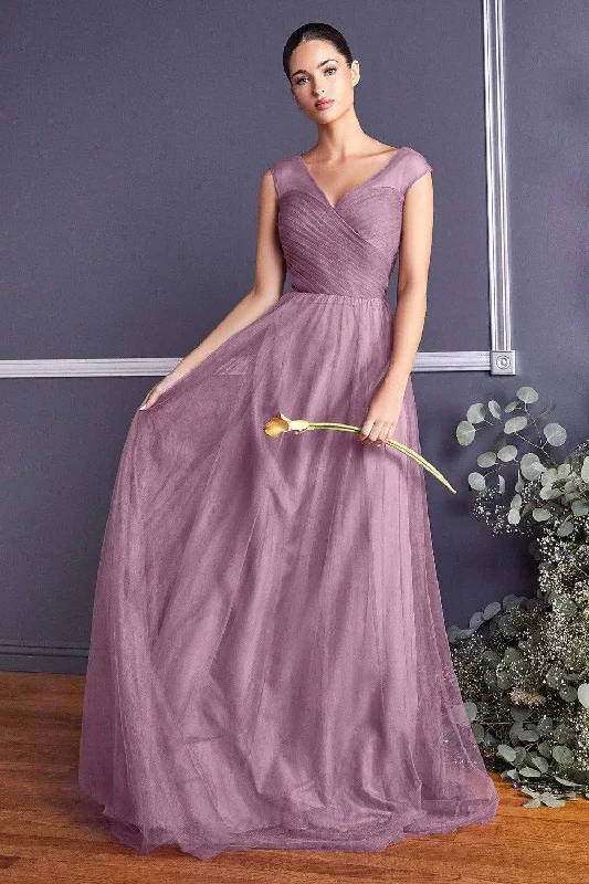 Cinderella Divine - ET320 Sleeveless Pleated Top A-Line Gown