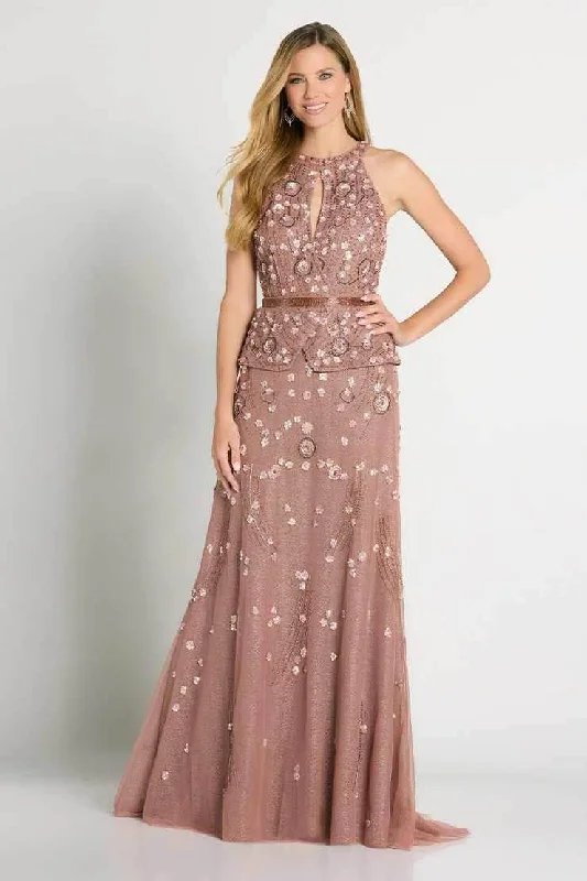 La Valleta LV22107 - Beaded Halter Evening Dress