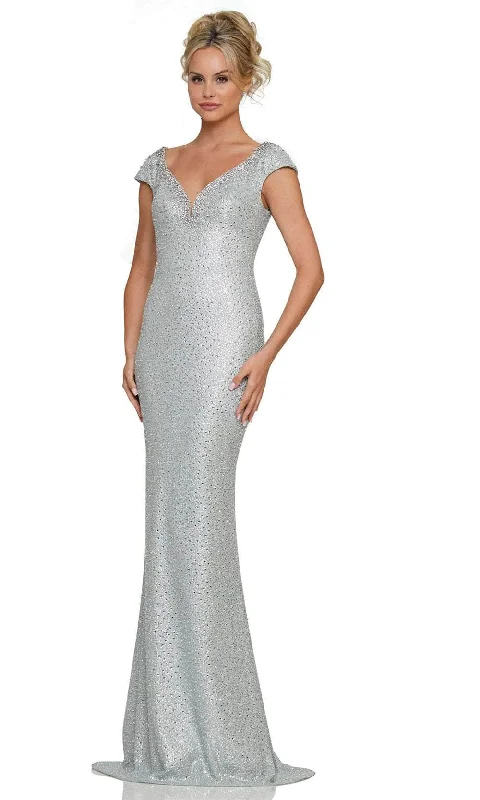 Rina di Montella RD2983 - Beaded Cap Sleeve Evening Dress